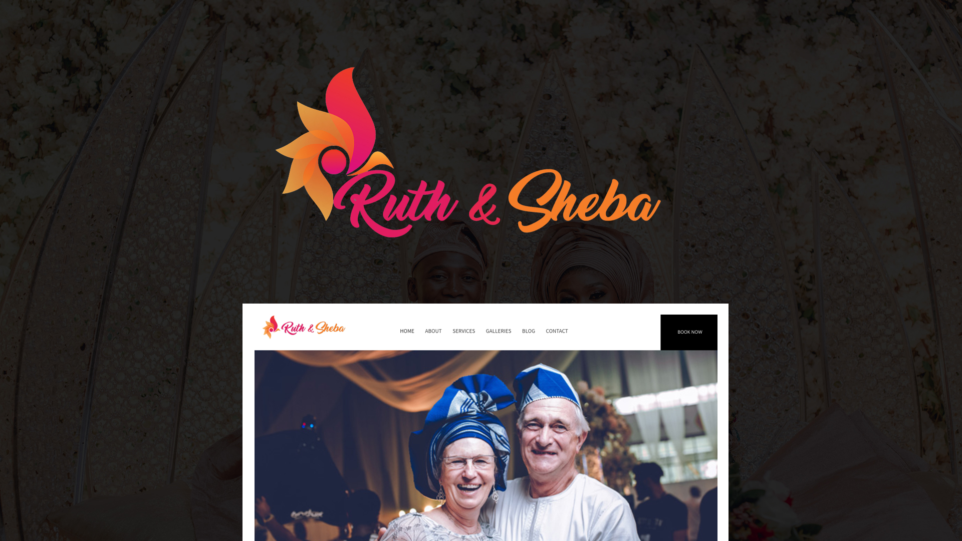 RuthandSheba-event management website design in Lagos