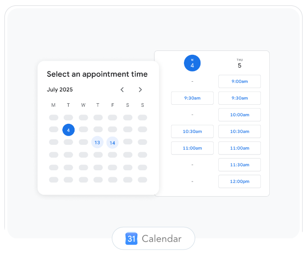 Premium Scheduling with Google Workspace calendar